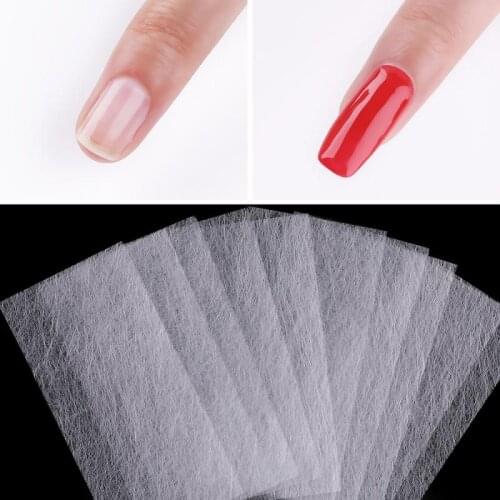 10pcs Silk Fiberglass For Nail Extension Form Non-Woven Silks Gel Fiber French Acrylic Extension Gel DIY Manicure Accessories