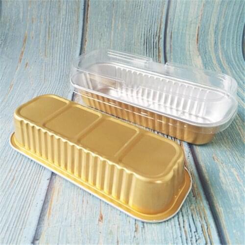 100 Pcs Non-Stick Tinfoil Food Bowl Cake Bread Mold Lunch Toast Container Aluminum Foil Fruit Cheese Box Breakfast Container