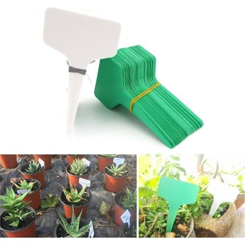 100pcs Plant Tag T Type Plant Markers Label Nursery Pots GardenTool for Plant Flower Pot Vegetable Tray Sign Card Decoration