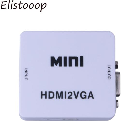 1080P HD2VGA Video Box Adapter HDMI-compatible to VGA Converter With Audio For Xbox360 PC DVD PS3 PS4