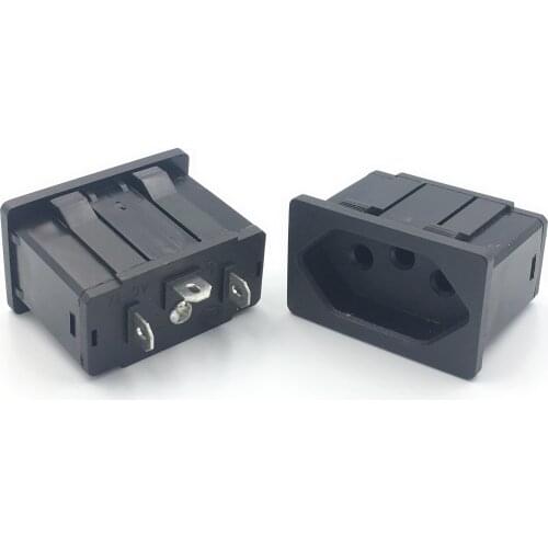 15A 125VAC IEC320 C14 Inlet Power Socket Connector Plug Industrial socket Plug IEC320 C14 3Pin Panel Power Inlet Socket