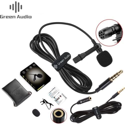 2M Clip-on Lavalier Lapel Microphone Condenser Mic TRRS Adapter Cable for Android Smartphone/DSLR