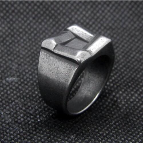 2020 Newest Vintage Black Mens Ring 316L Stainless Steel Men Cool Ring