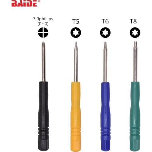 3.0mm Yellow Green Blue Black High Quality Mini Screwdriver T5 T6 Torx T8 3.0 Phillips PH0# Screw Driver Wholesale 1000pcs/lot