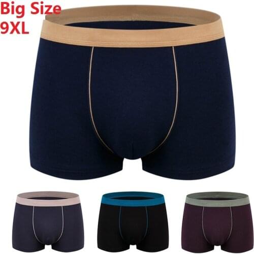 4pcs Large Loose Male Cotton Underwear Boxers men High Waist Panties Breathable Fat Belts Big Yards Mens Panties Plus Size 9XL