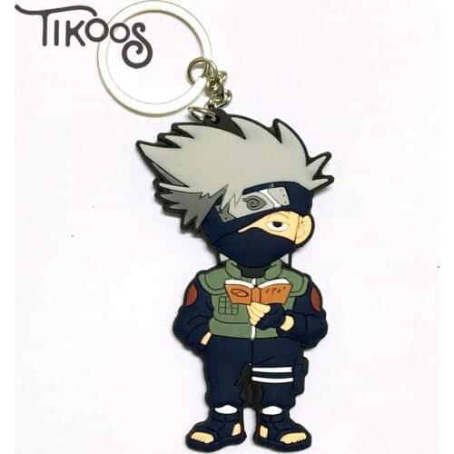 5-10psc Anime Hatake Kakashi figure doll soft pvc pendant keyrings keychian for gift