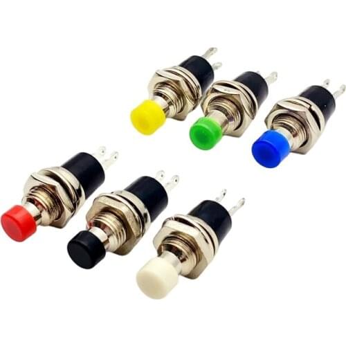 6PCS,Mini Round Momentary Push Button Switch Press The Self-Reset,PBS-110,7MM,Micro Switchs,Normally Open,Normally Closed,1NO1NC