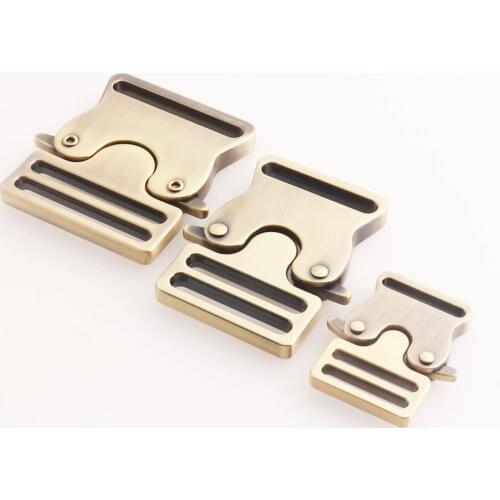 20mm/25mm/30mm/38mm Antique Bronze Release Buckles, Clutch Closure Backpack Buckle Strap flat Metal Quick Side Release Buckle