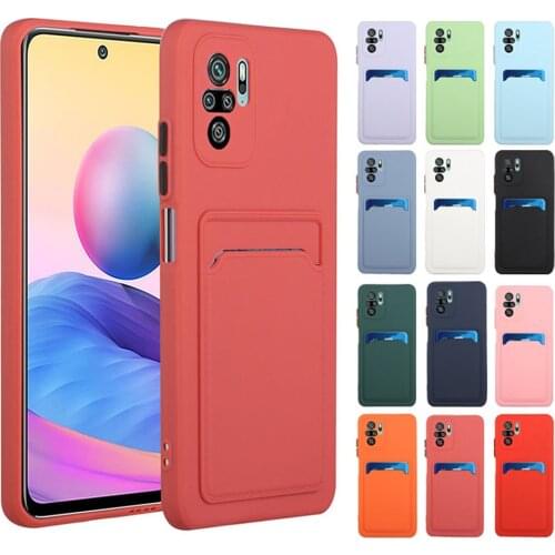 For Redmi Note 10 Pro Case Colorful Soft TPU Card Wallet Back Cover For Xiaomi Redme Note10 4G 10Pro 10s Camera Shockproof Coque