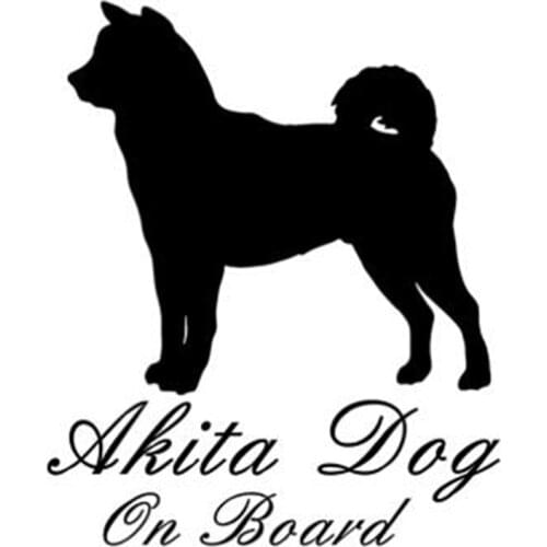 Black/Sliver Car Sticker Funny Akita Dog On Board Decals Vinyl Decor Car Motorcycle Car Styling C630