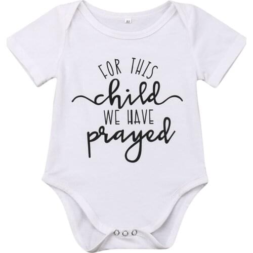 Citgeett Summer Tops Newborn Baby Boy Girl Cotton Letters Short Sleeves Bodysuit Jumpsuit Clothes Casual Outfit 0-18M