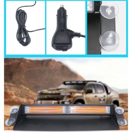 DC 12V-24V 36W Car Flash Light Red Blue LED COB Car Windscreen Warning Light Police Light Emergency Flasher Strobe Lamp