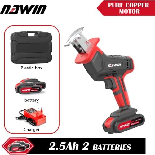 NAWIN Electric Saw Reciprocating Saw for Wood Metal Cutting DIY Power Saws with Saw Blades Electric Quantity Display