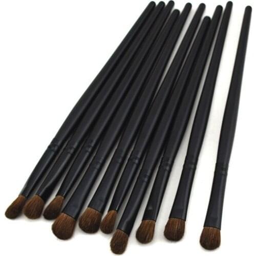 Makeup Brushes 10PCS Eyeshadow Brush Eyebrow Make Up Brushes Set Wholesale Hair Horse Bristles Beauty Cosmetics Kits