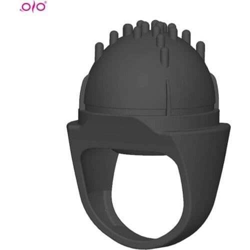 OLO Vibrating Penis Ring G-spot Clitoris Stimulate Wireless Remote Finger Ring Vibrator Fingertip Flirting Massager Couple Toy