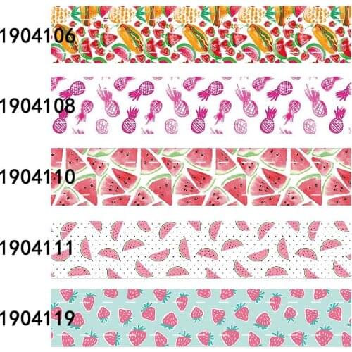 FLRARIBBON Watercolor tropical fruit cartoon ribbon