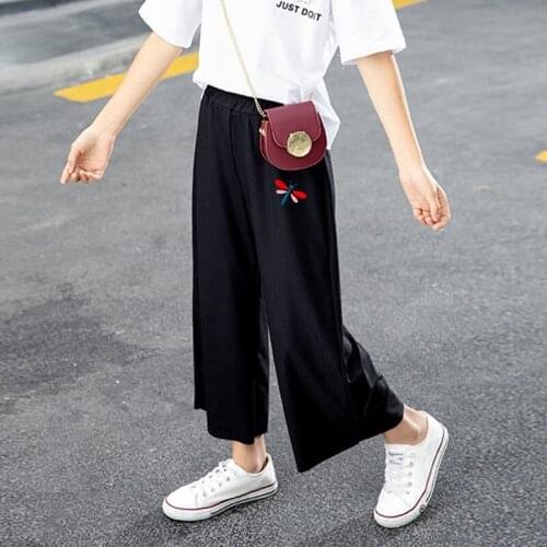 Girl Bottoms Summer Thin Childrens Wide Leg Pants Baby Girls Printed Anti Mosquito Pants Cool Breathable Sweatpants