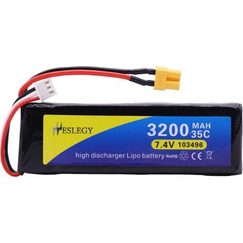 7.4V 3200mAh Lipo Battery for MJX Bugs 3 B3 RC Quadcopter Spare Parts 2S 7.4 v upgrade 2700mah XT30 Plug Battery 35C toys parts
