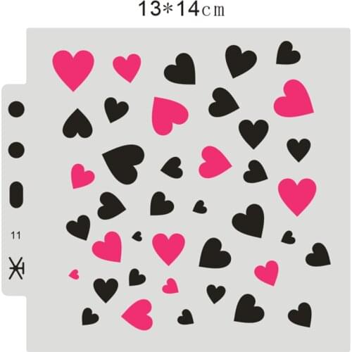 Love mold shield DIY cake scrapbook stencils hollow Embellishments printing lace ruler Valentines Day