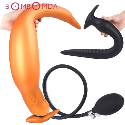 Sex Shop Inflatable dildo Huge Anal Plugs Big Butt Plug Anus Vagina Expansion Prostate Massage Adult Anal Sex Toys For Men Women
