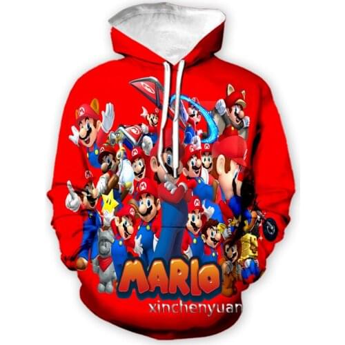 Xinchenyuan New Men/Women 3D Printed Hoodie Super Mario Long Sleeve Fashion Sweatshirt Hoodies Men Sport Pullover Tops A32