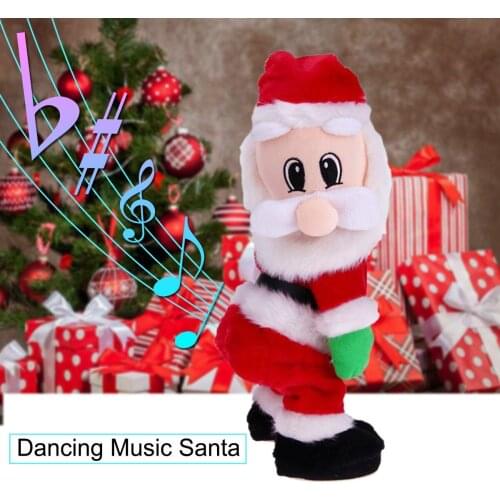 Christmas New Gift Dancing Electric Music Toy Santa Doll Singing Christmas Decoration Family Holiday Gift Home Hat Tree