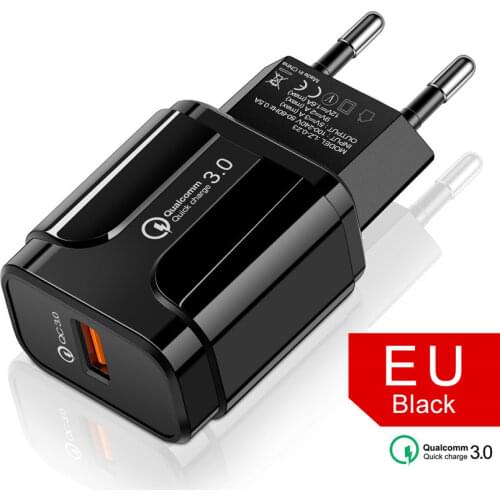 Quick Charge QC 3.0 USB Wall Charger, 1 Port Adapter (QC 3.0 & 5V 3A) Adaptive Fast Charging Block Compatible for Mobie Phone