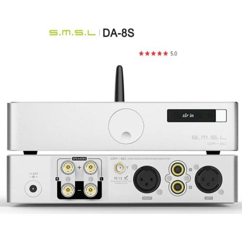 SMSL DA-8S 80W/PC Full balanced Bluetooth5.0 Digital Amplifier AMP 80W/PC Full balanced Bluetooth Remote support aptX DA 8S DA8S
