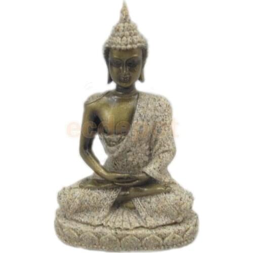 Sand Stone Meditation Buddha Statue Hand Carved Wealth Artist Luck Hindu #1