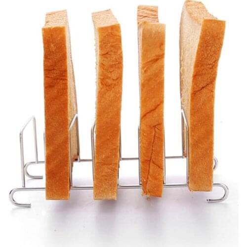 2 PCS Toast Bread Rack Holder 8 Slice Holes Stainless Steel Tool Cooling Grid Bread Rack Air Fryer Accessories Organizer