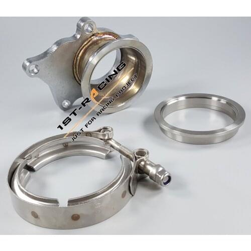 T3 T3/T4 5Bolt SS Turbo Downpipe Flange to 3" V Band Conversion Adaptor Kit NEW