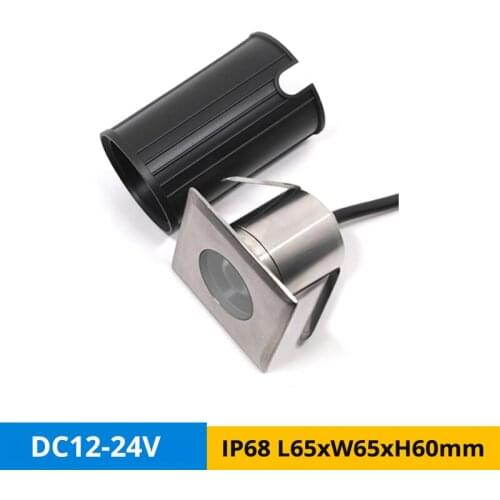 12pcs/lot Outdoor Under Water LED Light IP68 3W DC12V Ground Buried Spot Lamps Swimming Pool Fountain Spotlight Hole-cut D44mm