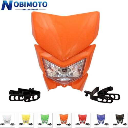 Motorcycle Universal Headlight Motorbike Lamp Headlamp For Kawadaki KX KLX KXF ZXR ZX Dual Sport Headlight Fairing