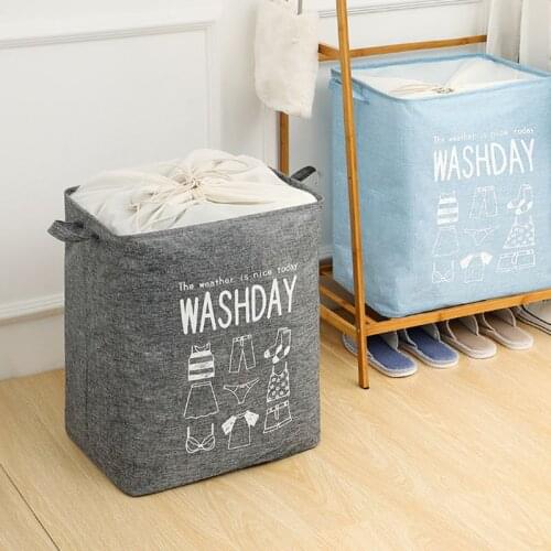 EVA Dirty Clothes Laundry Basket Foldable Laundry Hamper With Handles Storage Bin Bucket For Home