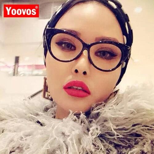 Yoovos Cat Eye Glasses Frame Women Retro Eyeglasses Frame Women Luxury Glasses Frame For Women Vintage Monturas De Lentes Mujer