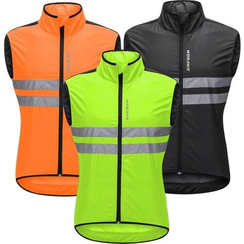 Sleeveless Cycling Wind Vest For Cycling Fishing Running Camping Hiking Windproof Breathable Reflective Outdoor Sports Jackets