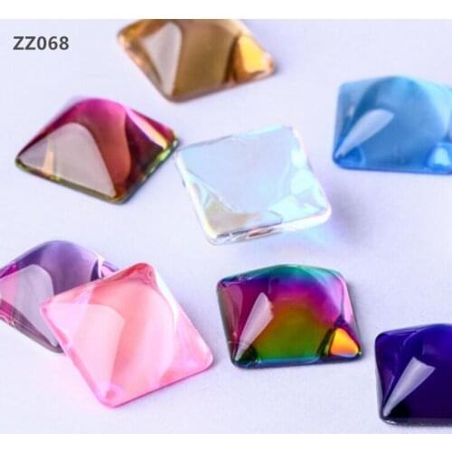 Zsbszc square Rhinestone Mocha rhinestones Flatback Crystal Stones Gems Non Hotfix for Decoration glue on rhinestones ZZ068