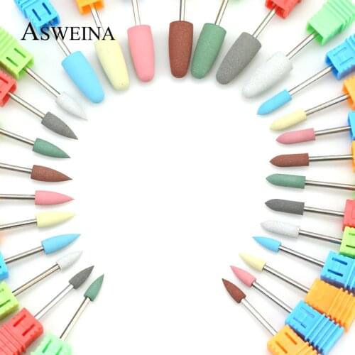 1pc Silicone Nail Drill Electric Rotary Bits Manicure Pedicure Machine Files Cuticle Clean Tool Polish Gel Remove Accessories