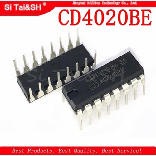 10PCS CD4020BE DIP16 CD4020 DIP 4020BE DIP-16 new and original IC Binary count divider
