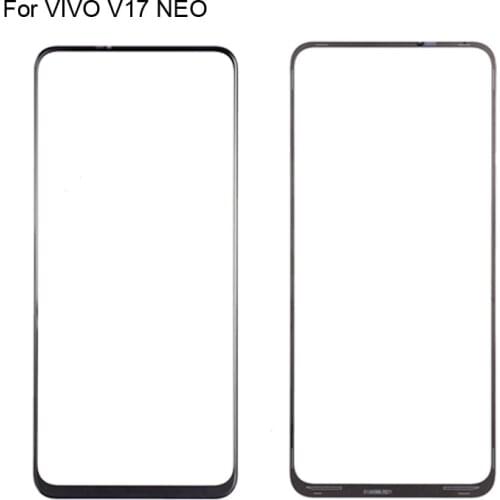 2PCS For VIVO V17 NEO Front LCD Glass Lens touchscreen For VIVO V 17 NEO Touch screen Panel Outer Screen Glass without flex