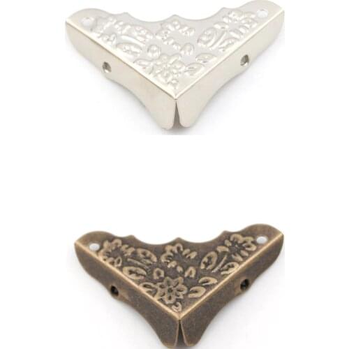 4 Pieces Antique Jewelry Corner Protector Wooden Box Frame Feet Leg Decorative Protectors For Furniture Accessories