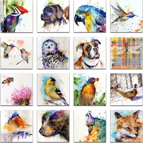 5D DIY Diamond embroidery Cross stitch Colored Animal Full Round Diamond painting Dog Full Square Diamond mosaic Owl