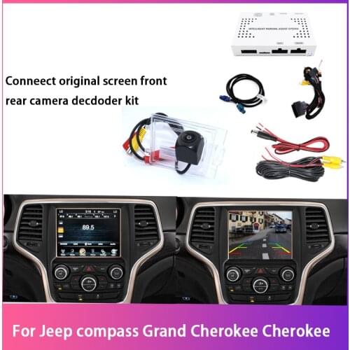 Car Rear View Reverse Bakcup Camera Auto Digital HD Decoder Box Interface Adapter For Jeep compass Grand Cherokee Cherokee