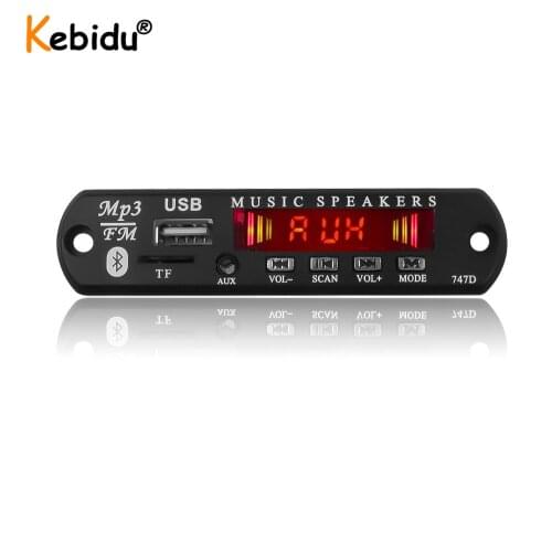 KEBIDU Wireless MP3 Decoder Board MP3 Player Bluetooth Audio Module USB SD(TF) AUX FM Radio With Remote For Car DIY