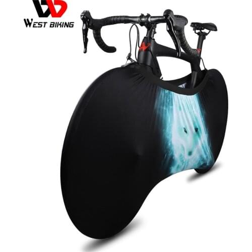 WEST BIKING 24-29 Inch Bike Cover Indoor Bicycle Wheel Cover Dust-proof Storage Bag High Elastic Fabric Road MTB Bike Protector