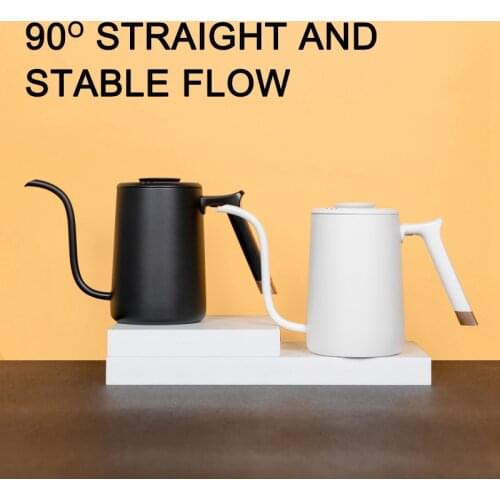 TIMEMORE 304 Stainless Steel Coffee Pot Kettle Swan Neck Fine Mouth 700ml Fish Pure Tea Milk for Kitchen Home Trave Office