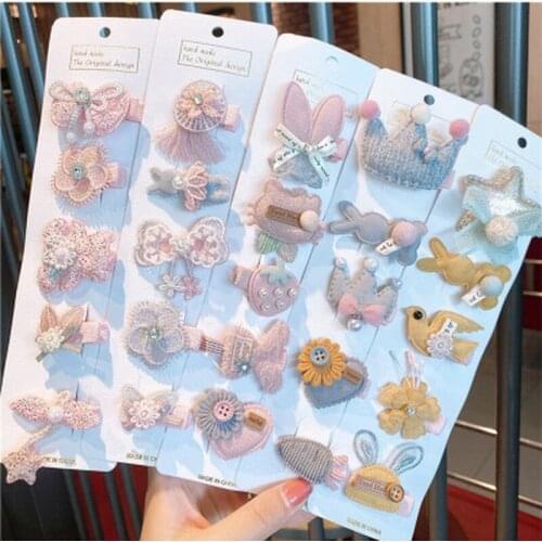 Korea Kawaii Princess Cartoon Hairpins Girls Kids Hair Clips Pin Barrettes Accessories For Children Hairclip Ornaments Headdress