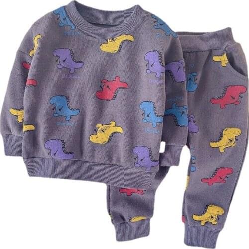 New Spring Autumn Baby Boys Girls Clothes Suit Children Cartoon T-Shirt Pants 2Pcs/Sets Toddler Sports Clothing Kids Tracksuits