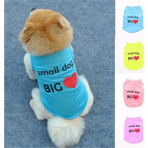Summer Pet Dog Vest Letter print Puppy Cat Clothes For Small Dogs Chihuahua Yorkshire Shirts Cotton Dog Shirt Vest Dog Supplies