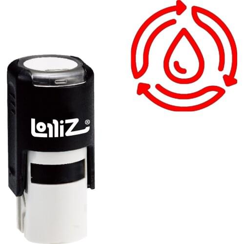 LolliZ Water Resources Self-Inking Rubber Stamp - Modern Symbol Series